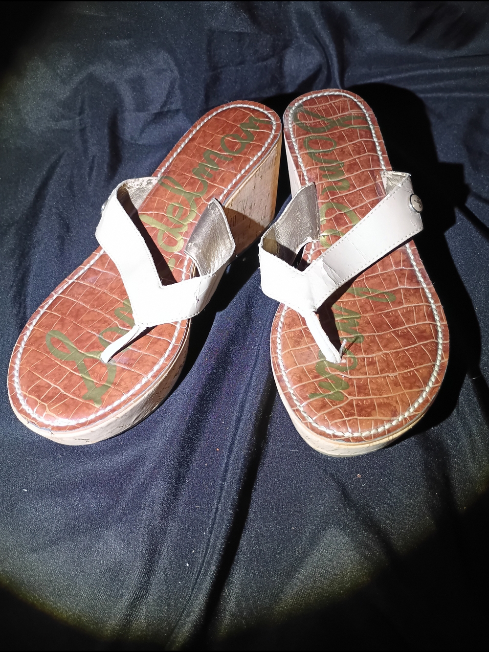 Flawed Sam Edelman Cream Cork Wedges